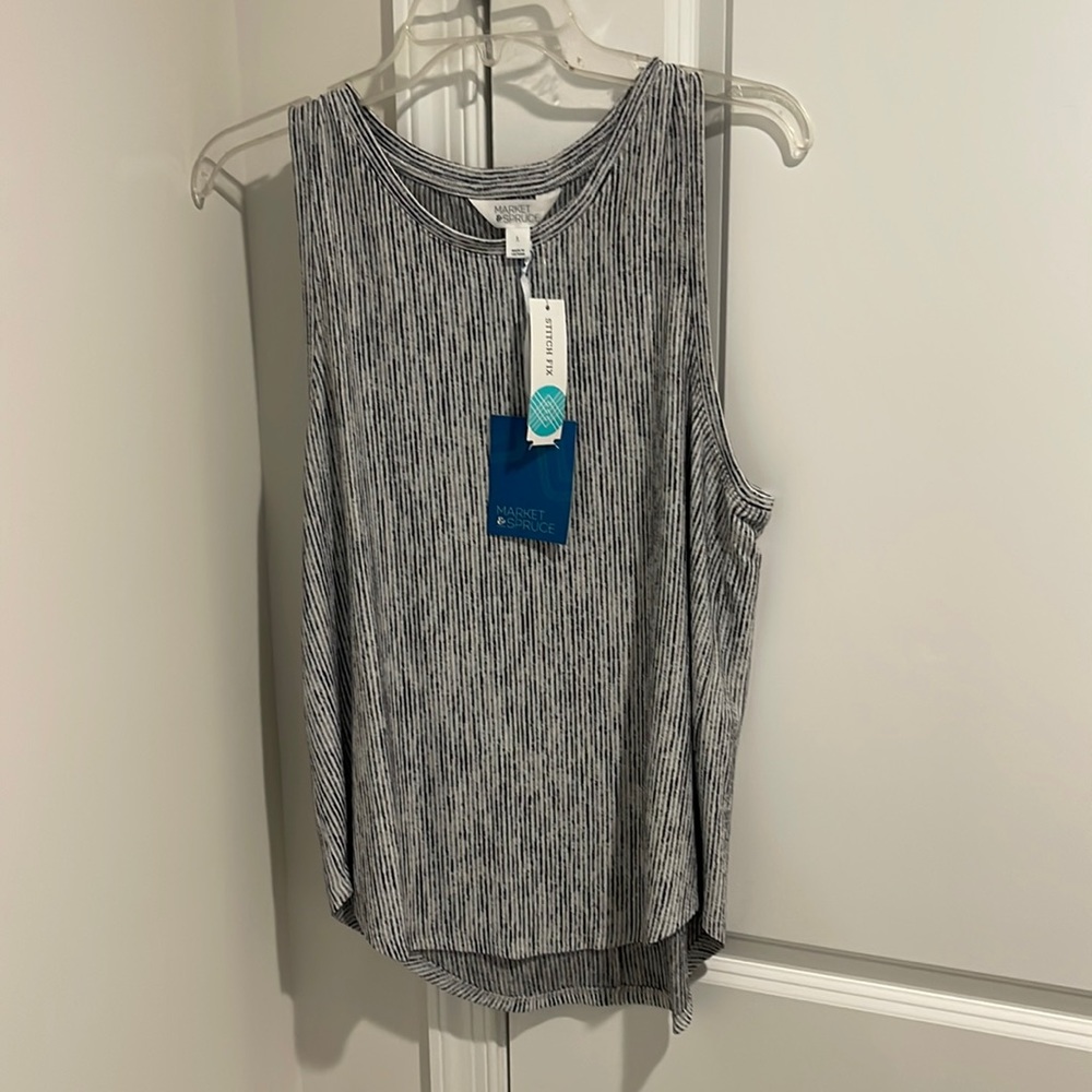 Brand new with tags! Navy and white striped tank